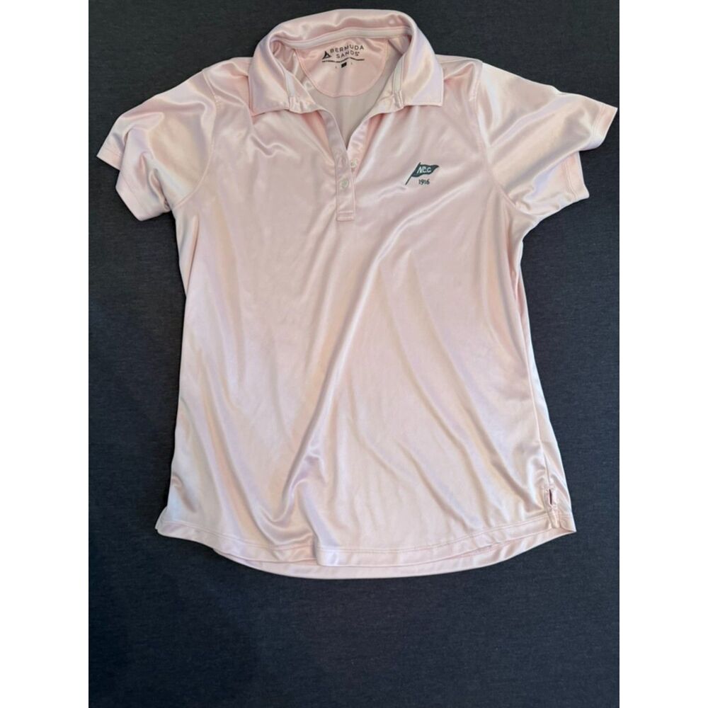 Bermuda Sands Pink Golf Polo Shirt Women's Large NCC 1916 Performance